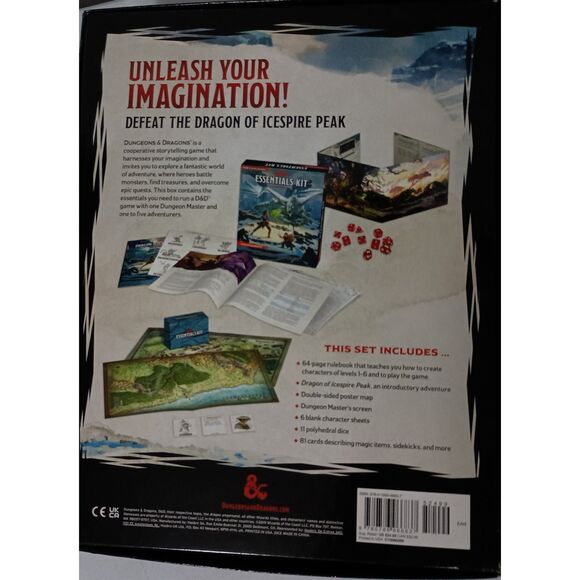 D&D Essentials Kit (Dungeons & Dragons Intro Adventure Set) Ages 12 Up Complete - Picture 2 of 8